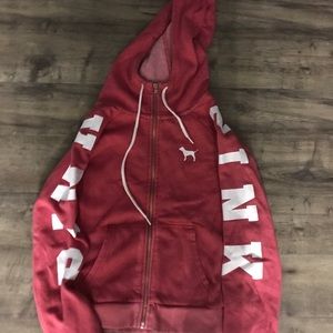 Pink red hoodie